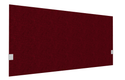 SECRET Panneau-écran acoustique H74cm pour poste solo L.140cm. 2 faces tissu STEP coloris rouge chiné. pinces de fixation réglables en hauteur coloris aluminium