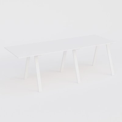 [Pas de famille] - [Pas de sous famille] - Table Keops Métal 340x120 cm de profondeur et hauteur 109 cm . Plateau épaisseur 25mm.