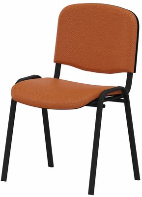 ACCESSOIRES - ACCESSOIRES  - JOKER ECO- Chaise 4 pieds, tissu LUCIA coloris orange, structure noire