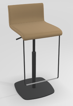CHAISES ET TABOURETS - Réglables en hauteur - COCKTAIL Tabouret -Finitions : MOSAIC GOLD (M314) / PIETEMENT EPOXY : structure coloris NOIR (EP01)