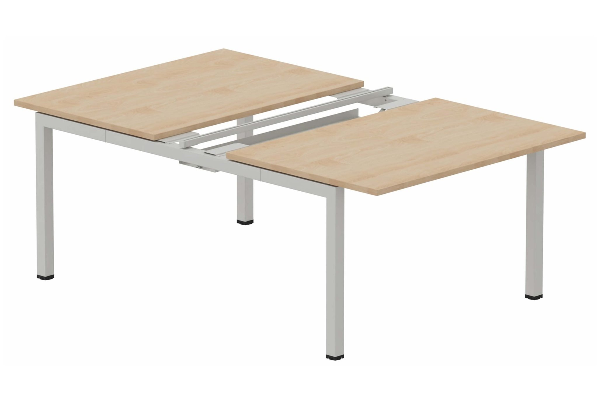 K3 Bench départ 2 plateaux coulissants 180x80cm encombrement 180x165cm hêtre/aluminium