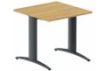 Module départ L80xP80cm pour table composable pied "i" Plateau : Noyer / Piétements : Anthracite