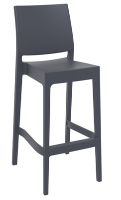 POLYPROPYLENE - CHAISES  - NEW YORK -Chaise Haut.75cm en polypropylène renforcè fibre de verre-Finition anthracite(PAN)