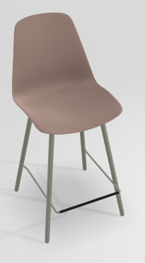 CHAISES ET TABOURETS - Pour tables hauteur 90 cm - PETALE Chaise haute L.46xP.51.5xH.101.5cm-hauteur assise 65.5cm