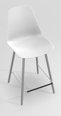 CHAISES ET TABOURETS - Pour tables hauteur 90 cm - PETALE Chaise haute L.46xP.51.5xH.101.5cm-hauteur assise 65.5cm