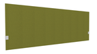 SECRET Panneau-écran acoustique H74cm pour poste solo L.180cm. 2 faces tissu STEP coloris vert. pinces de fixation réglables en hauteur coloris aluminium