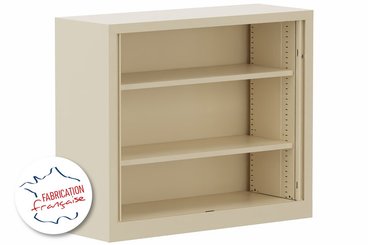 [Pas de famille] - [Pas de sous famille] - Armoire à rideaux H100xL120cm 2 tablettes