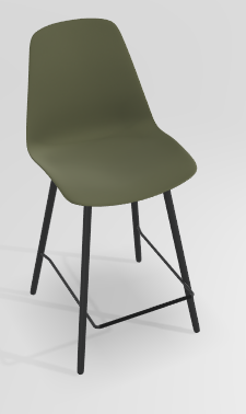 CHAISES ET TABOURETS - Pour tables hauteur 90 cm - PETALE Chaise haute L.46xP.51.5xH.101.5cm-hauteur assise 65.5cm