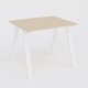 Table Keops Métal 140x120 cm de profondeur et hauteur 109 cm . Plateau épaisseur 25mm.