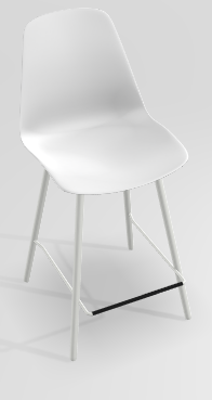 CHAISES ET TABOURETS - Pour tables hauteur 90 cm - PETALE Chaise haute L.46xP.51.5xH.101.5cm-hauteur assise 65.5cm