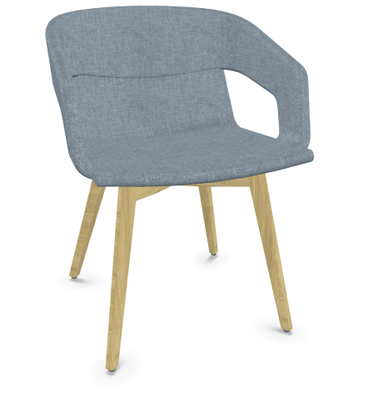 FAUTEUILS/POUFS - 4 pieds bois - MELODY fauteuil 4 pieds bois frêne naturel