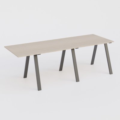 [Pas de famille] - [Pas de sous famille] - Table Keops Métal 340x120 cm de profondeur et hauteur 109 cm . Plateau épaisseur 25mm.