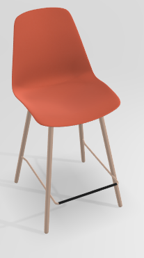 CHAISES ET TABOURETS - Pour tables hauteur 90 cm - PETALE Chaise haute L.46xP.51.5xH.101.5cm-hauteur assise 65.5cm