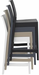 POLYPROPYLENE - CHAISES  - NEW YORK -Chaise Bar Haut.65cm en polypropylène renforcè fibre de verre-Finition anthracite(PAN)