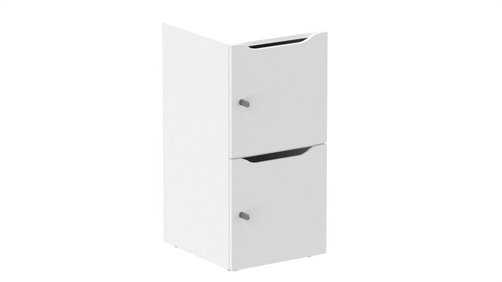 CASIERS - 2 cases - Meuble à cases H.92xL.45xP.50cm - 2 cases H43cm. portes avec découpe en partie haute. serrure à clé