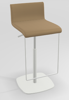 CHAISES ET TABOURETS - Réglables en hauteur - COCKTAIL Tabouret -Finitions : MOSAIC GOLD (M314) / PIETEMENT EPOXY : structure coloris BLANC MAT (EP91)