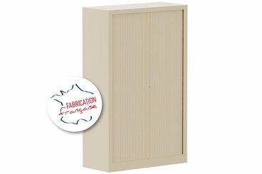 [Pas de famille] - [Pas de sous famille] - Armoire à rideaux H160xL100cm 3 tablettes