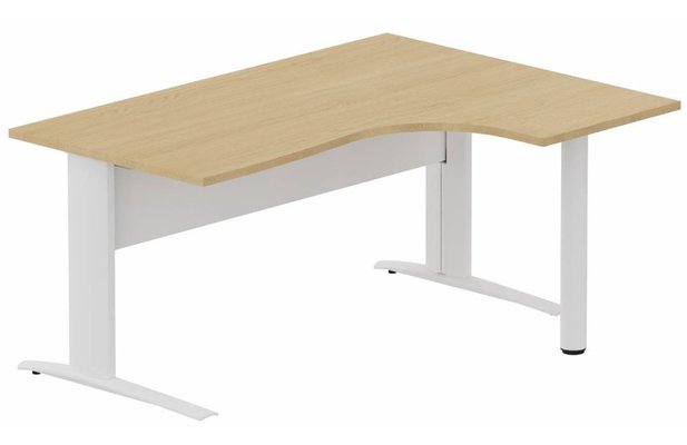 Gamme K1 - Plans compacts - K1 Voile de fond Métal - Plan compact 90° asymétrique 180x120x80/60cm sur pied de soutien - retour à droite
