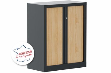 [Pas de famille] - [Pas de sous famille] - Armoire à rideaux H100xL80cm 2 tablettes