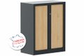 Armoire à rideaux H100xL80cm 2 tablettes
