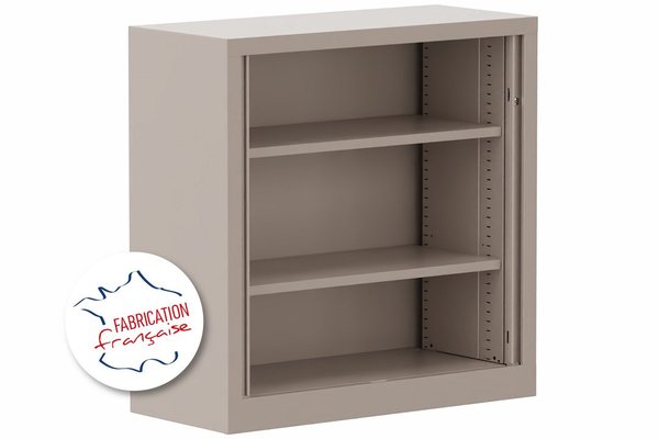 [Pas de famille] - [Pas de sous famille] - Armoire à rideaux H100xL100cm 2 tablettes
