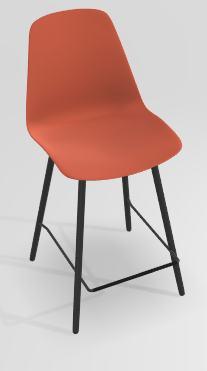 CHAISES ET TABOURETS - Pour tables hauteur 90 cm - PETALE Chaise haute L.46xP.51.5xH.101.5cm-hauteur assise 65.5cm