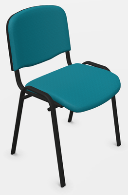 Chaise - Chaise 4 pieds - Chaise Joker assise et dossier Tissu XTREM XR160 Coloris bleu canard piètement noir