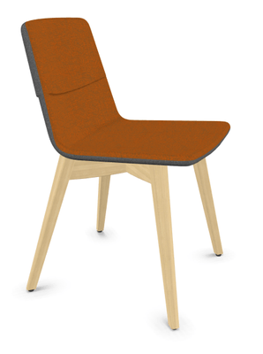 FAUTEUILS/POUFS - 4 pieds bois - MELODY chaise 4 pieds bois frêne naturel 