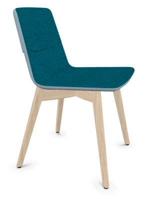 FAUTEUILS/POUFS - 4 pieds bois - MELODY chaise 4 pieds bois frêne naturel