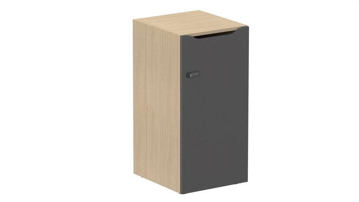 CASIERS - 1 case - Meuble à cases H.92xL.45xP.50cm - 1 case H86cm. porte avec découpe en partie haute. serrure à code
