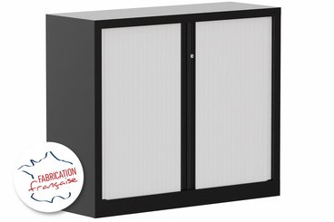 [Pas de famille] - [Pas de sous famille] - Armoire à rideaux H100xL120cm 2 tablettes