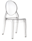 VERSAILLES- Chaise médaillon en polycarbonate transparent-Finition transparent(TTR)