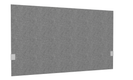 SECRET Panneau-écran acoustique H74cm pour poste solo L.120cm. 2 faces tissu STEP coloris gris clair chiné. pinces de fixation réglables en hauteur coloris aluminium
