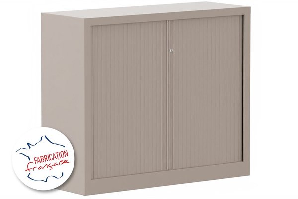 [Pas de famille] - [Pas de sous famille] - Armoire à rideaux H100xL120cm 2 tablettes