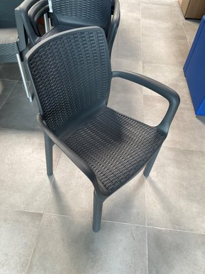 DESTOCKAGE - Fauteuils de jardin  - Siège de jardin polypropylène gris foncé