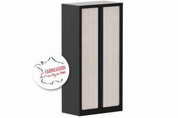 [Pas de famille] - [Pas de sous famille] - Armoire à rideaux H136xL120cm 3 tablettes