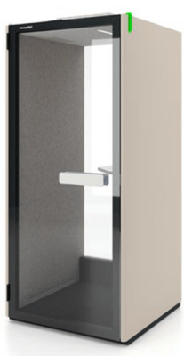 [Pas de famille] - [Pas de sous famille] - Cabine acoustique SPIX 1 personne debout, Hauteur : 2265 mm Largeur : 1000 mm Profondeur : 1000 mm, Plateau fixe (830 x 320 mm) –trapézoïdal, coins arrondis avec un rayon de 50 mm Monté sur la paroi droite Hauteur : 1050 mm