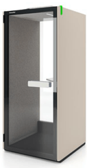 [Pas de famille] - [Pas de sous famille] - Cabine acoustique SPIX 1 personne debout, Hauteur : 2265 mm Largeur : 1000 mm Profondeur : 1000 mm, Plateau fixe (830 x 320 mm) –trapézoïdal, coins arrondis avec un rayon de 50 mm Monté sur la paroi droite Hauteur : 1050 mm