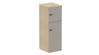 Meuble à cases H.137xL.45xP.50cm - 2 cases : 1 x H86cm (en bas) + 1 x H43cm. portes pleine. serrure à code
