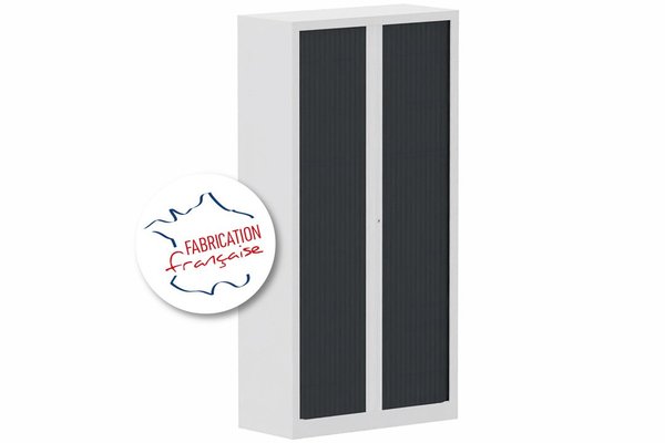 [Pas de famille] - [Pas de sous famille] - Armoire à rideaux H198xL100cm 4 tablettes