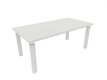 X4 Table de bureau 200x100cm sur pieds blanc / blanc - sur délai