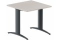 Module composable pied i, L.80xP.80cm, départ, plateau acacia, structure anthracite, plateau acacia, structure anthracite
