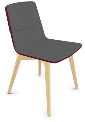 FAUTEUILS/POUFS - 4 pieds bois - MELODY chaise 4 pieds bois frêne naturel 