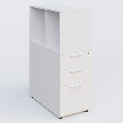 [Pas de famille] - [Pas de sous famille] - Caisson HB 3 tiroirs avec niche. Caisson Blanc et niche blanche.