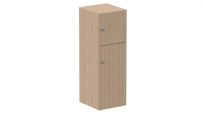 CASIERS - 2 cases - Meuble à cases H.137xL.45xP.50cm - 2 cases : 1 x H86cm (en bas) + 1 x H43cm. portes pleine. serrure à clé