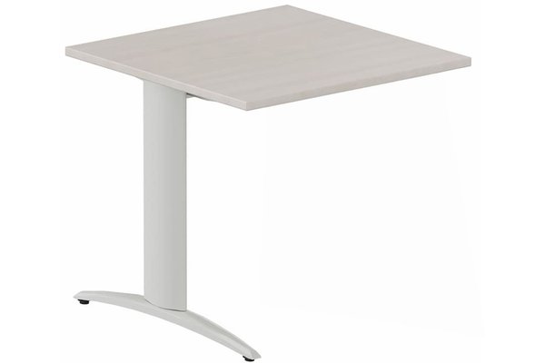 TABLES DE FORMATION - Composables piétement "i" - Module composable pied i, L.80xP.80cm, suivant, plateau acacia, structure aluminium, plateau acacia, structure aluminium