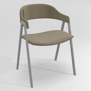 CHAISES ET TABOURETS - Pour tables standards, ht 75 cm, piétement 4 pieds - POPEYE Chaise L.53xP.43xH.77.5cm-hauteur assise 46cm