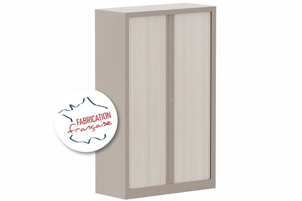 [Pas de famille] - [Pas de sous famille] - Armoire à rideaux H160xL100cm 3 tablettes