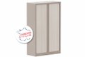 Armoire à rideaux H160xL100cm 3 tablettes
