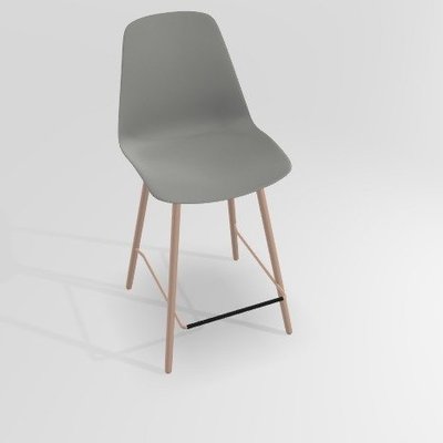 CHAISES ET TABOURETS - Pour tables hauteur 90 cm - PETALE Chaise haute L.46xP.51.5xH.101.5cm-hauteur assise 65.5cm